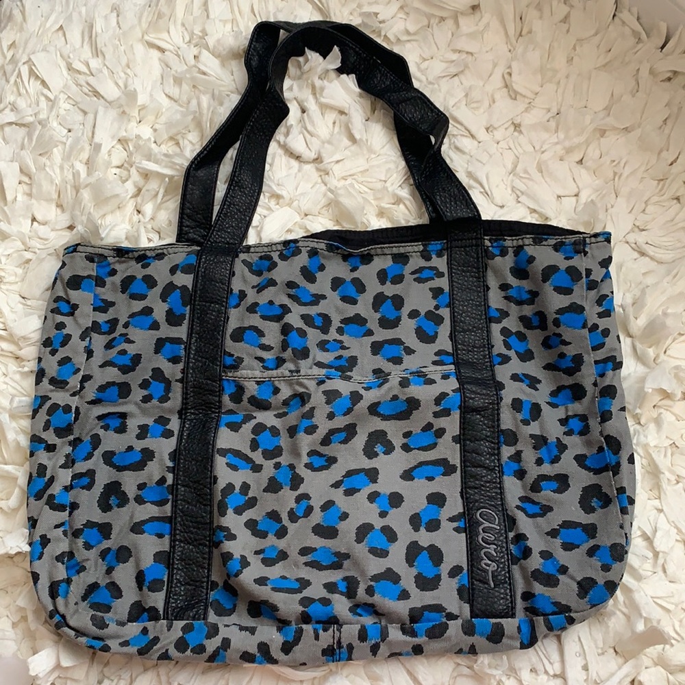 Blue Cheetah tote